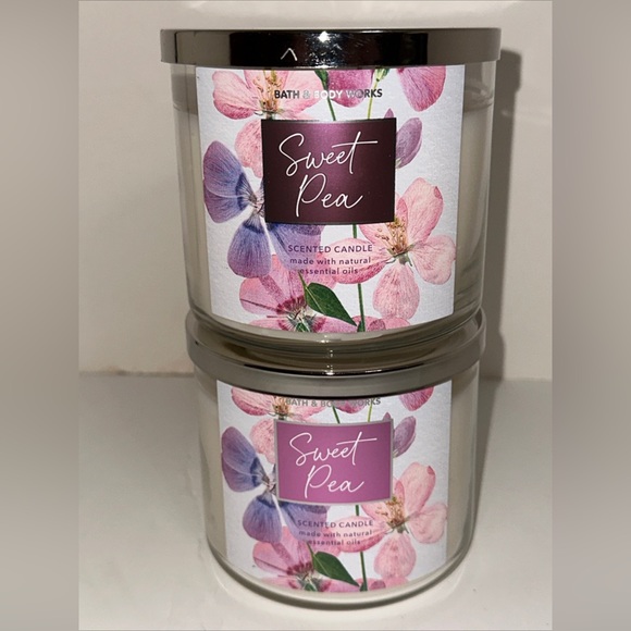 Bath & Body Works Accents Bath Body Works Sweet Pea Candle Lot Of 2